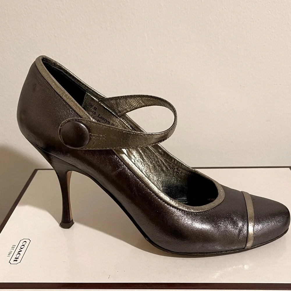 Coach Metallic Lauryn MaryJane Heels - Picture 11 of 11